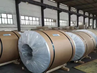 供应0.5毫米厚管道保温铝皮,压花铝皮,彩色铝皮图3