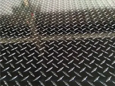 4.3mm花纹铝板,厂房仓库岗亭地面防滑铝板图2